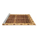 Sideview of Machine Washable Abstract Brown Modern Rug, wshabs3130brn