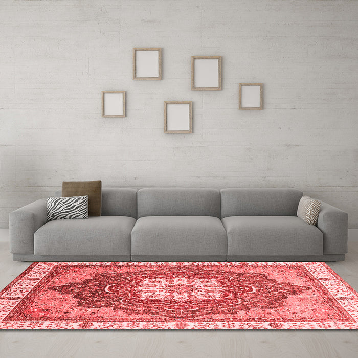 Modern Red Washable Rugs