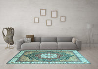 Machine Washable Abstract Light Blue Modern Rug, wshabs3131lblu