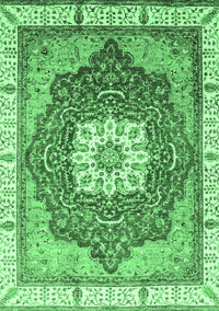 Abstract Emerald Green Modern Rug, abs3131emgrn