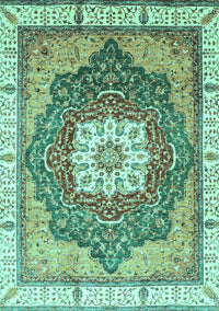 Abstract Turquoise Modern Rug, abs3131turq