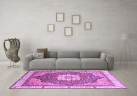 Machine Washable Abstract Purple Modern Rug, wshabs3131pur