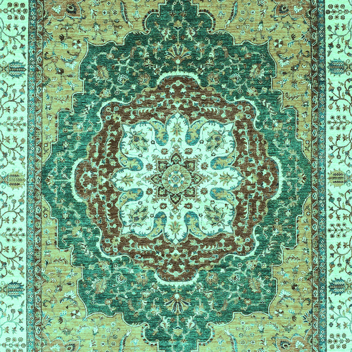 Machine Washable Abstract Turquoise Modern Area Rugs, wshabs3131turq