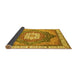 Sideview of Abstract Yellow Modern Rug, abs3131yw