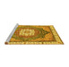 Sideview of Machine Washable Abstract Yellow Modern Rug, wshabs3131yw