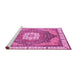 Sideview of Machine Washable Abstract Pink Modern Rug, wshabs3131pnk