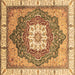 Square Abstract Brown Modern Rug, abs3131brn