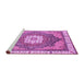 Sideview of Machine Washable Abstract Purple Modern Area Rugs, wshabs3131pur