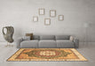 Machine Washable Abstract Brown Modern Rug in a Living Room,, wshabs3131brn