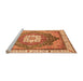 Sideview of Machine Washable Abstract Orange Modern Area Rugs, wshabs3131org