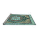 Sideview of Machine Washable Abstract Light Blue Modern Rug, wshabs3131lblu