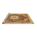 Sideview of Machine Washable Abstract Brown Modern Rug, wshabs3131brn