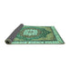 Sideview of Abstract Turquoise Modern Rug, abs3131turq