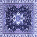 Square Geometric Blue Traditional Rug, abs3132blu