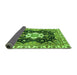 Sideview of Geometric Green Traditional Rug, abs3132grn