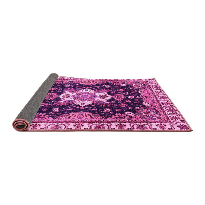 Sideview of Geometric Pink Traditional Rug, abs3132pnk