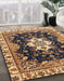 Machine Washable Abstract Dark Brown Rug in a Family Room, wshabs3132