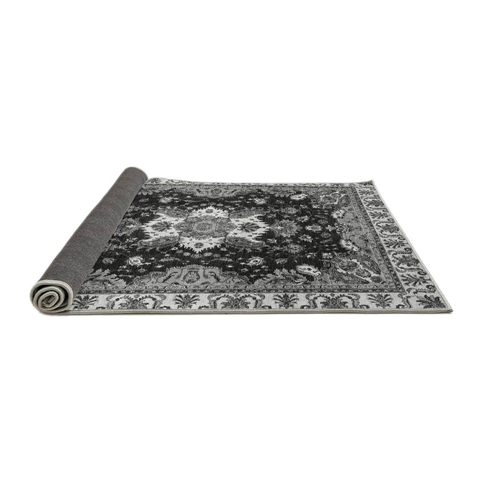 Sideview of Geometric Gray Traditional Rug, abs3132gry