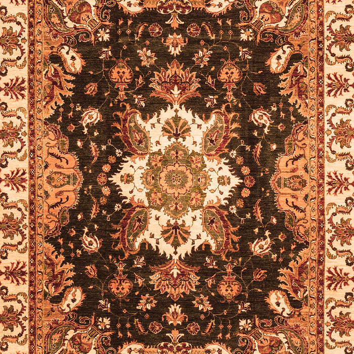 Geometric Orange Traditional Rug, abs3132org