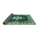 Sideview of Geometric Turquoise Traditional Rug, abs3132turq