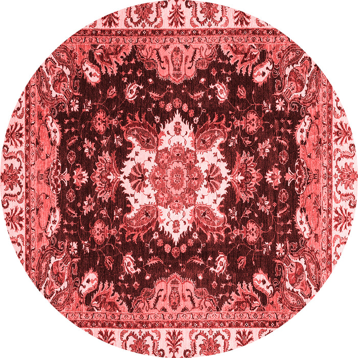 Machine Washable Geometric Red Traditional Rug, wshabs3132red