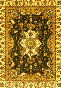 Geometric Yellow Traditional Rug, abs3132yw