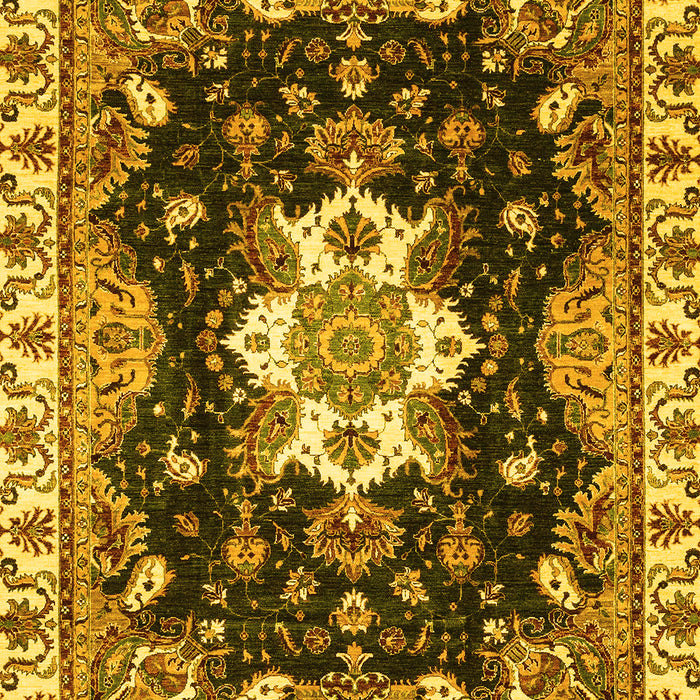 Geometric Yellow Traditional Rug, abs3132yw