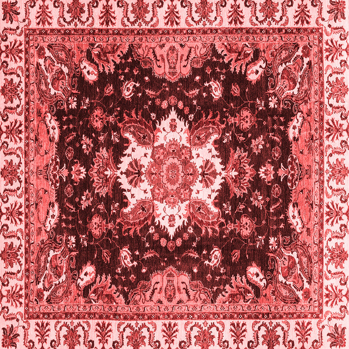 Machine Washable Geometric Red Traditional Rug, wshabs3132red