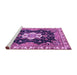 Sideview of Machine Washable Geometric Purple Traditional Area Rugs, wshabs3132pur