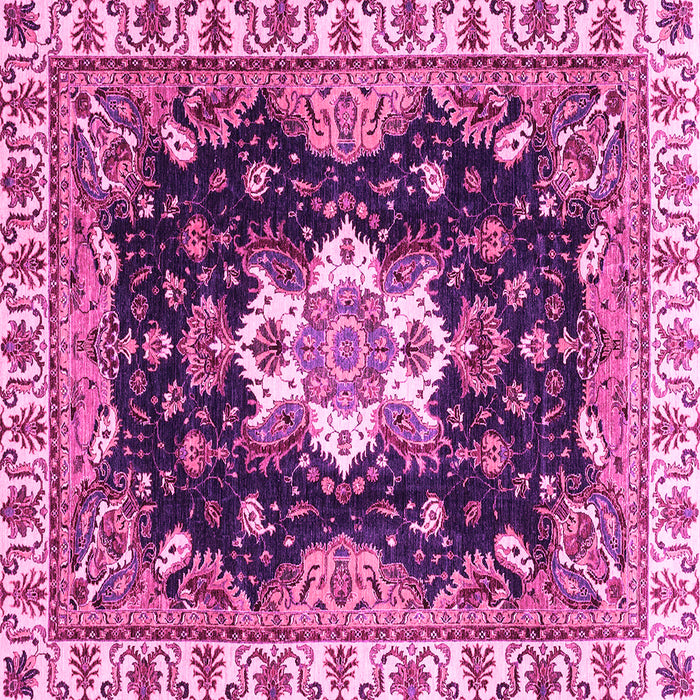 Square Geometric Pink Traditional Rug, abs3132pnk