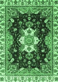 Geometric Emerald Green Traditional Rug, abs3132emgrn