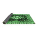 Sideview of Geometric Emerald Green Traditional Rug, abs3132emgrn