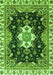 Machine Washable Geometric Green Traditional Area Rugs, wshabs3132grn