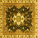 Square Geometric Yellow Traditional Rug, abs3132yw