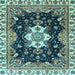 Square Geometric Light Blue Traditional Rug, abs3132lblu