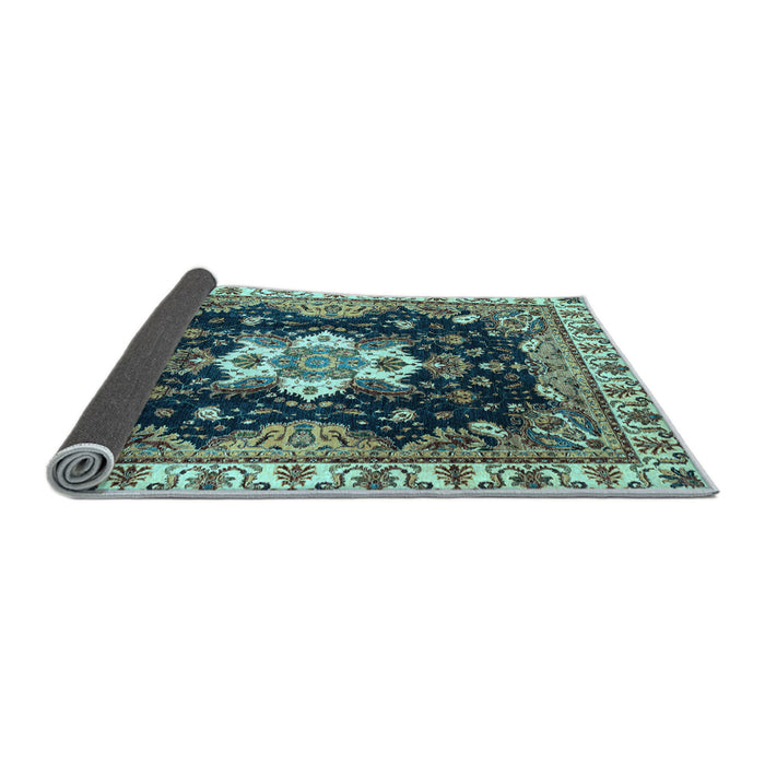 Sideview of Geometric Light Blue Traditional Rug, abs3132lblu