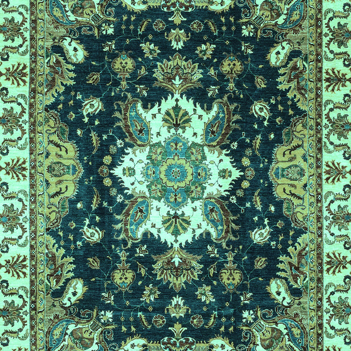 Machine Washable Geometric Turquoise Traditional Area Rugs, wshabs3132turq