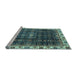 Sideview of Machine Washable Abstract Light Blue Modern Rug, wshabs3133lblu