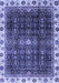 Machine Washable Abstract Blue Modern Rug, wshabs3133blu