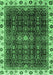 Machine Washable Abstract Emerald Green Modern Area Rugs, wshabs3133emgrn