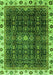 Machine Washable Abstract Green Modern Area Rugs, wshabs3133grn