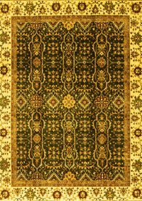 Abstract Yellow Modern Rug, abs3133yw