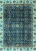 Abstract Light Blue Modern Rug, abs3133lblu