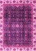 Machine Washable Abstract Pink Modern Rug, wshabs3133pnk