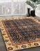 Abstract Bakers Brown Modern Rug in Family Room, abs3133