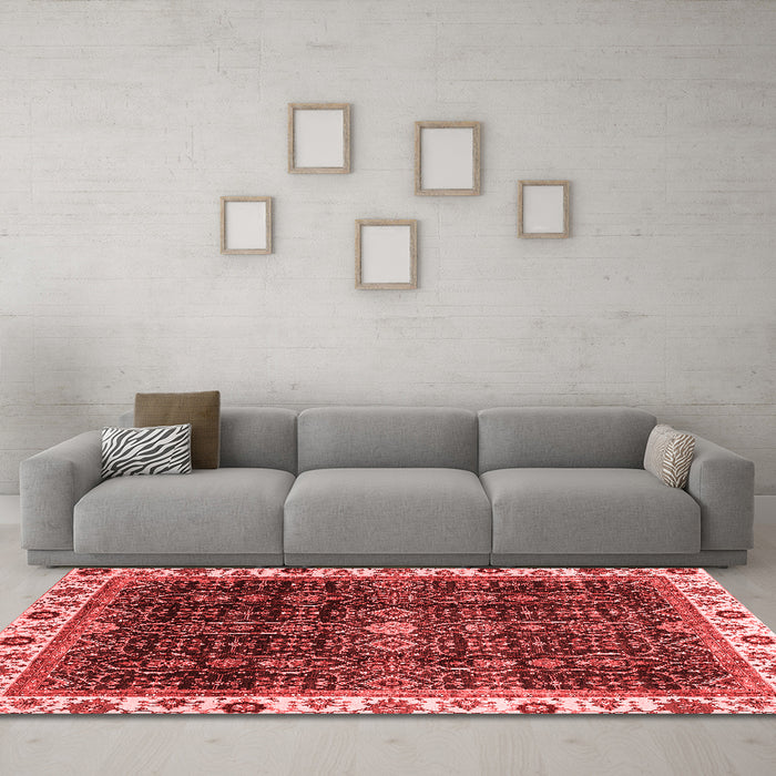 Modern Red Washable Rugs