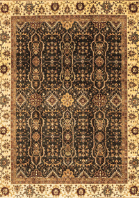 Abstract Brown Modern Rug, abs3133brn