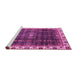 Sideview of Machine Washable Abstract Pink Modern Rug, wshabs3133pnk