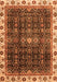 Machine Washable Abstract Orange Modern Area Rugs, wshabs3133org