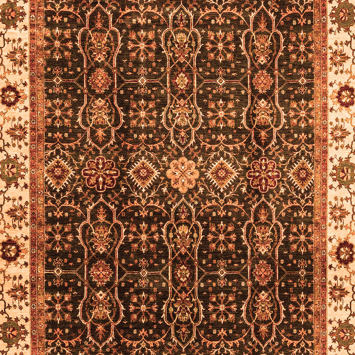 Machine Washable Abstract Orange Modern Area Rugs, wshabs3133org